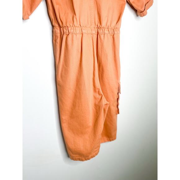 ASOS Orange Denim Utility Romper Womens Size 6 Cotton Cargo One Piece - Picture 8 of 10